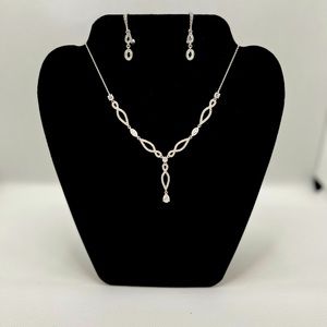 Napier bridal jewelry necklace and drop earrings